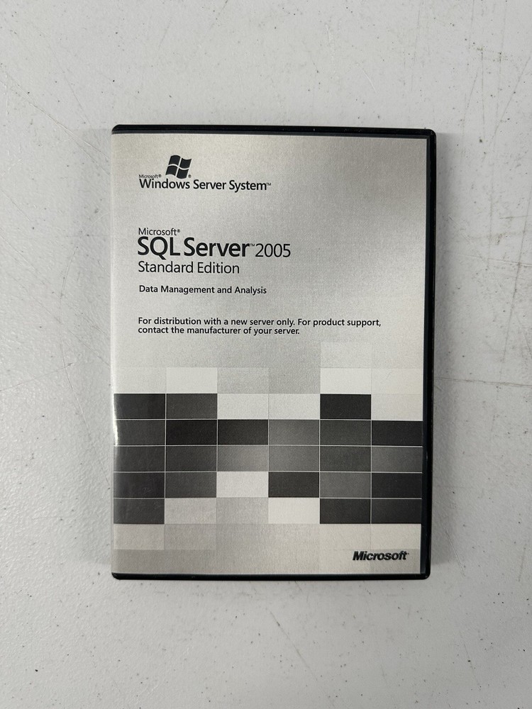 Microsoft SQL Server Standard 2005 5 Cal 32 Bit X86 Software W/ All Discs & Key