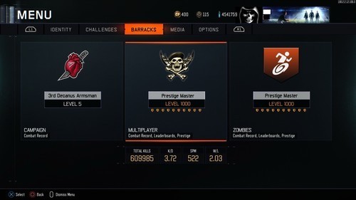 BO3 UNLOCKALL LEVEL 1000 CHALLENGES 100 PROCENT DARKMATTER MULTIPLAYER