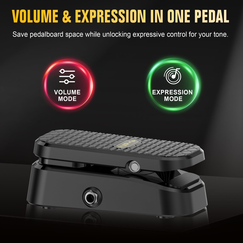 Volume & Expression Pedal for Electric Guitar, Dual-Function Passive Foot Con...