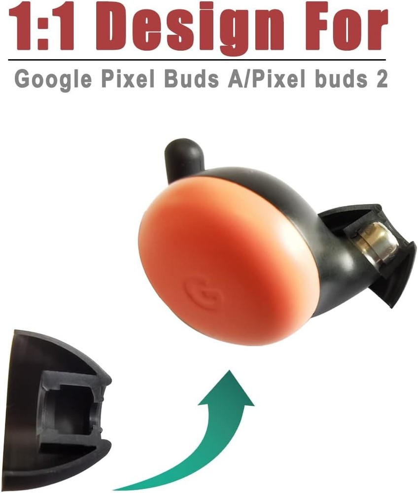 Replacement Ear Tips for Google Pixel Buds 2/A - Silicone Black