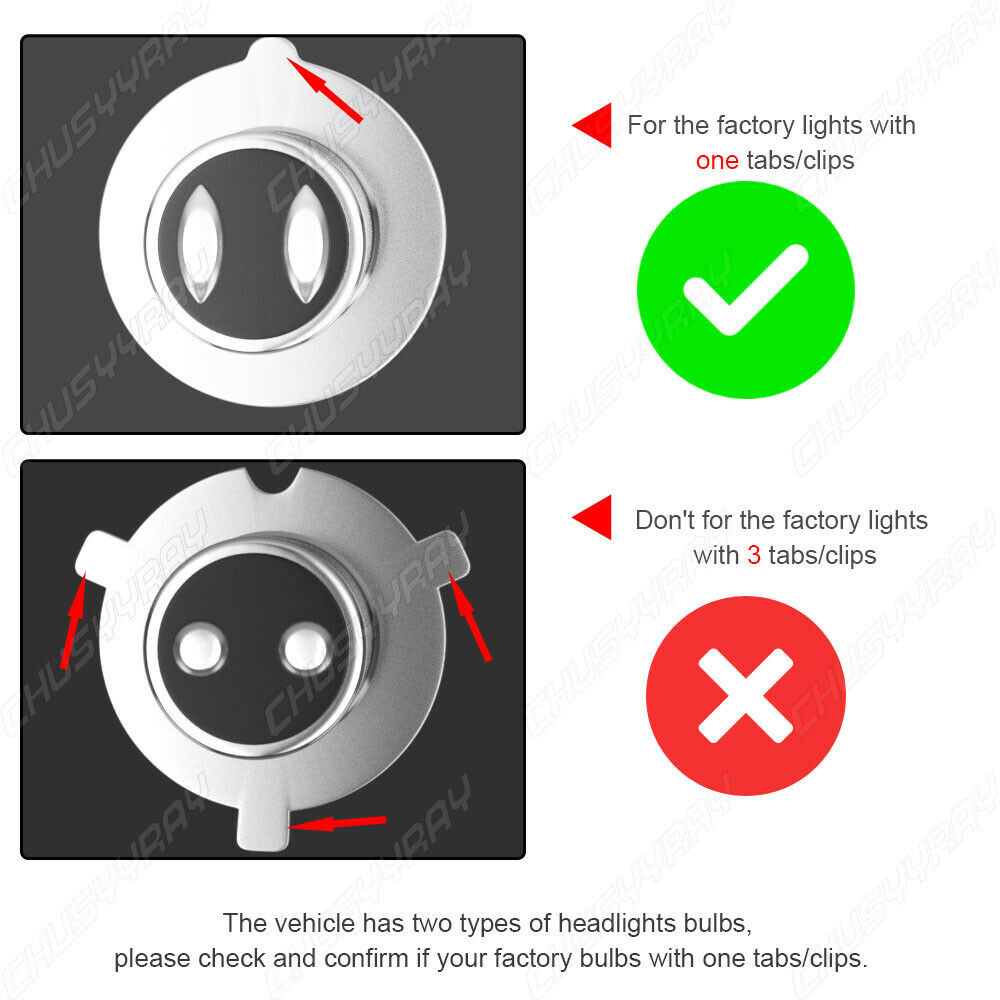 For Yamaha YFZ450 YFZ 450 2004-2017 2018 2pcs H6 LED Headlight 6000K White Bulbs