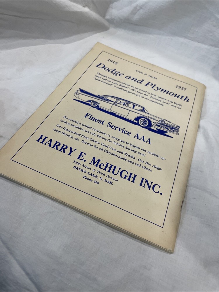 Devils Lake ND Official Souvenir Program 1957