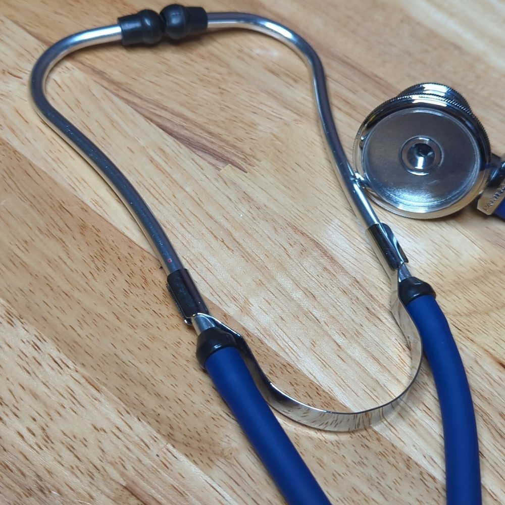 Stethoscope Blue tubes on chrome