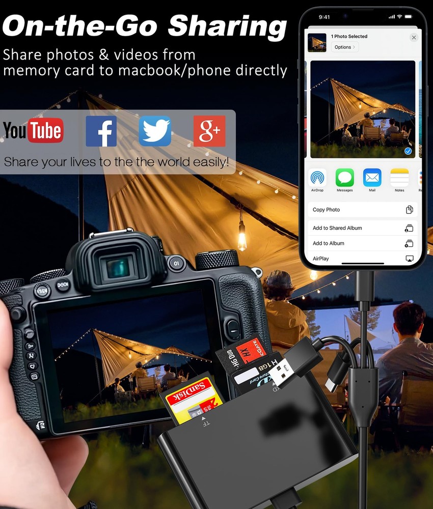 Memory Stick Pro Duo Reader - 4-in-1 Multi Card with Black