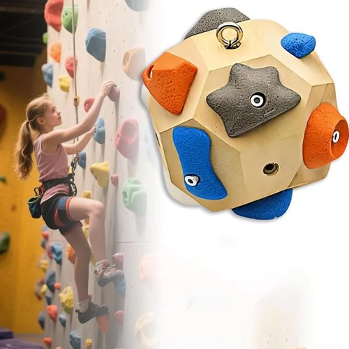 Portable Handcrafted Boulder Block Multi-Function Climbing Training Block Ball