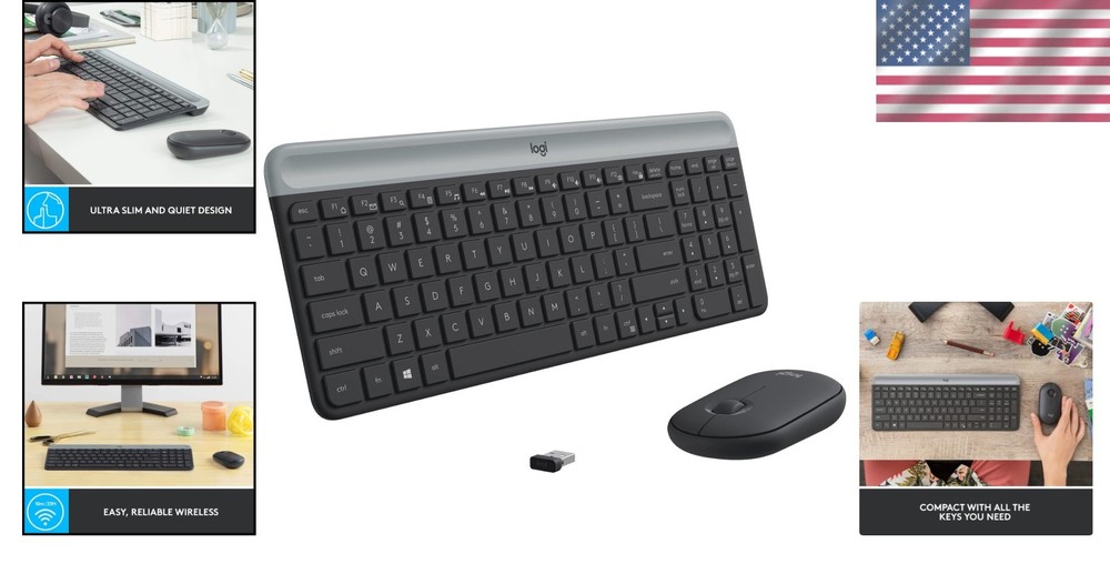 Graphite MK470 Wireless Keyboard and Mouse Combo - Perfect for Windows Users