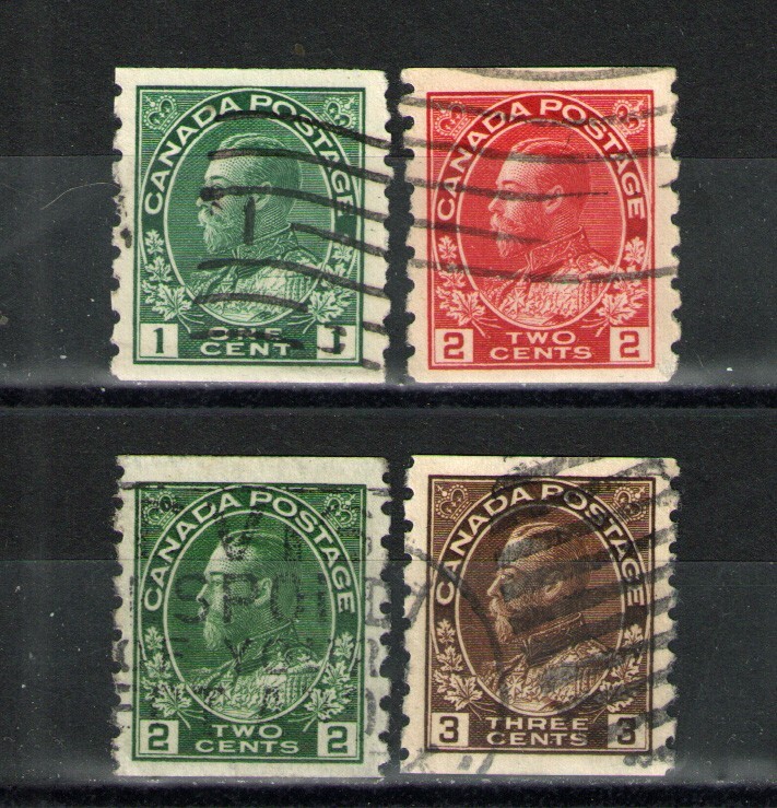 Canada   Four  King George V  Coils  Used