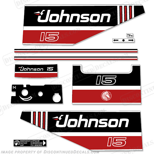Fits Johnson 15hp Decals - 1991