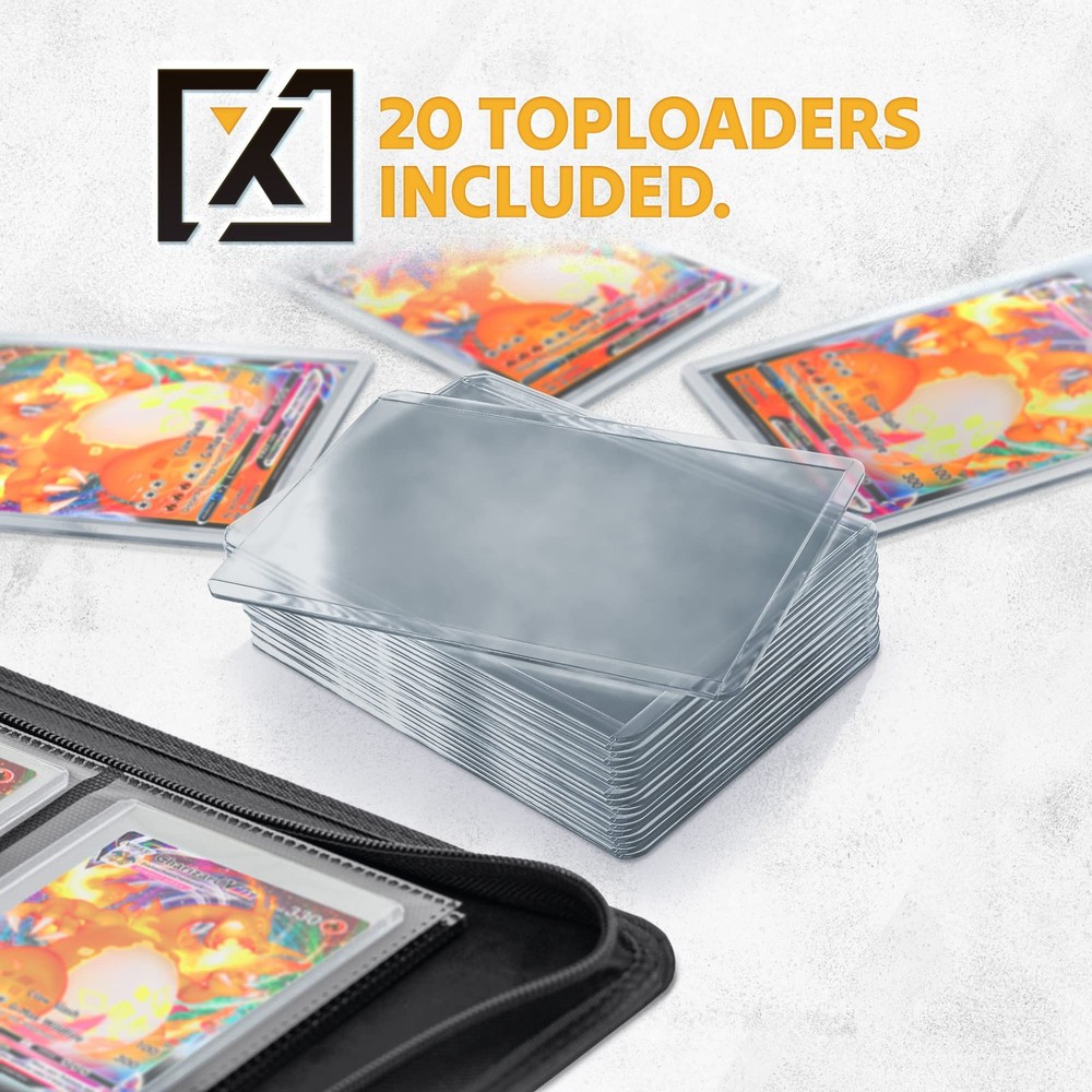 Toploader Binder for 252 Cards | 20 Included | 9-Pocket Storage Solution