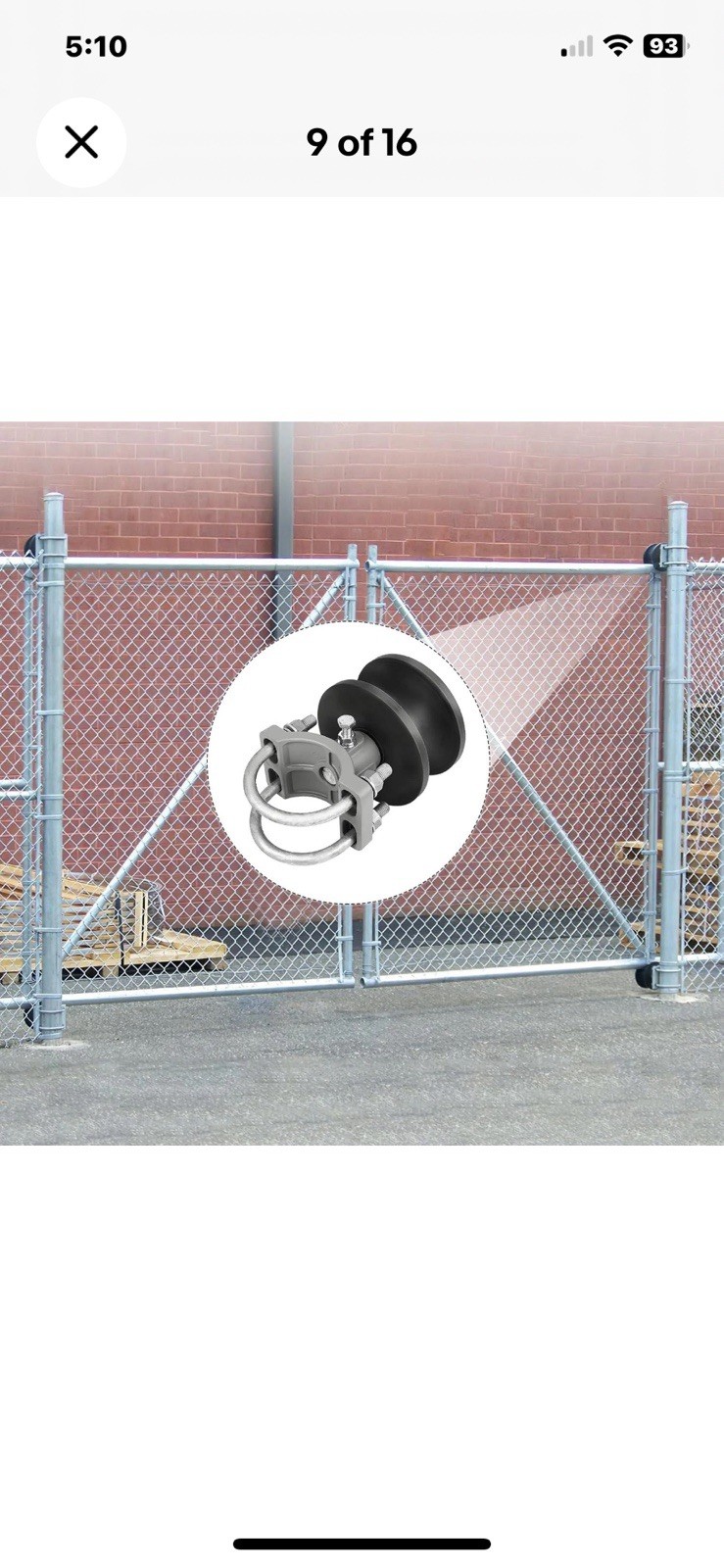 4 Pack Sliding Gate Rollers Cantilever Nylon Wheels For 2-3/8" or 2-1/2" Frame