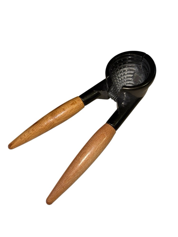 Walnut Cracker Nut Shell Cracker Tool 5” Light Wooden Handle Stainless Steel