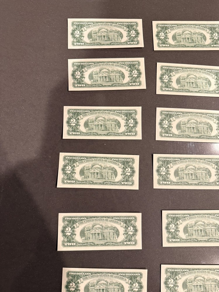 1963 2$ Red Seal Consecutive Order Bills UNCIRCULATED
