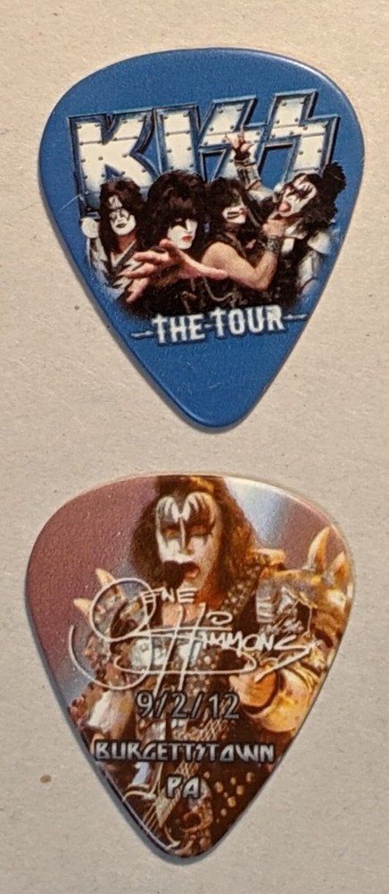 KISS THE TOUR BURGETTSTOWN PA 9-2-12 Guitar Pick GENE SIMMONS 2012 PITTSBURGH