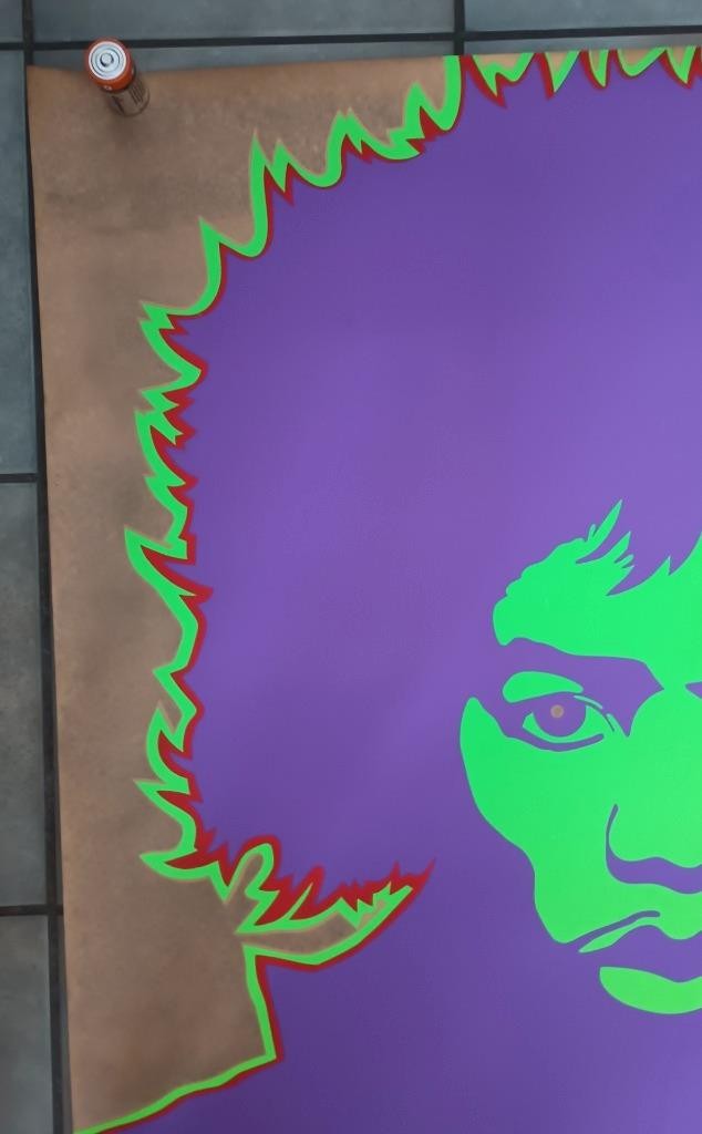 ORIGINAL 1968 VINTAGE JIMI HENDRIX FIRE PSYCH POSTER LARRY SMART DREAM MACHINE