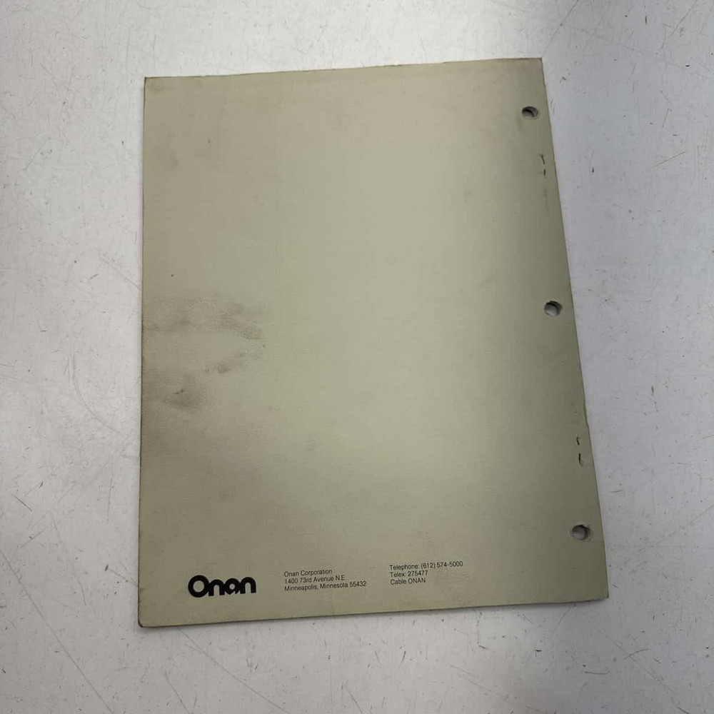Service Manual - 0 Onan P216V