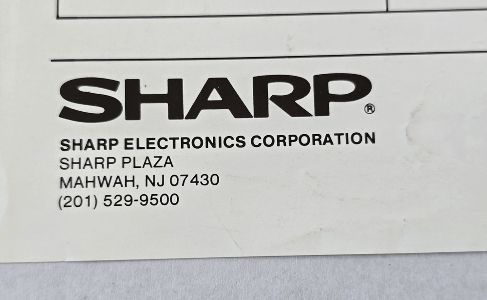 Sharp - PC-4501-3 Laptop Computer - Product Specifications Handout (1 Sheet)