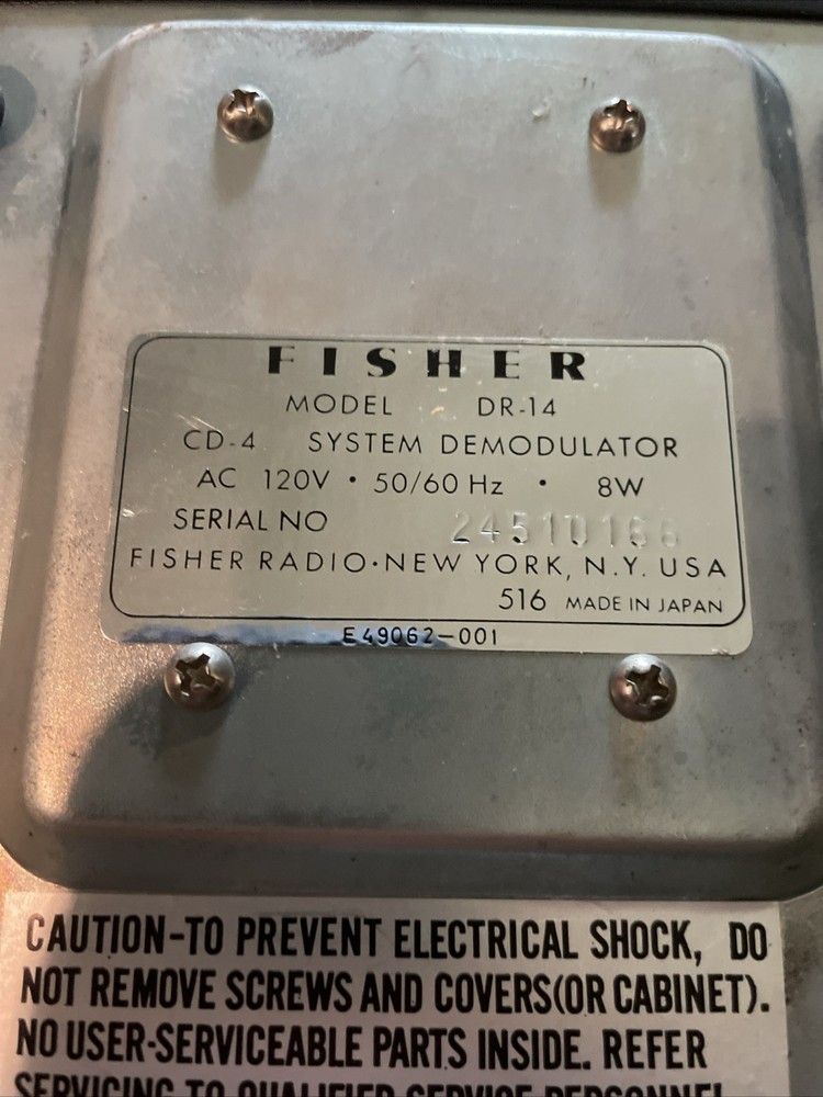 Fisher Model Dr.14 System Demodulator