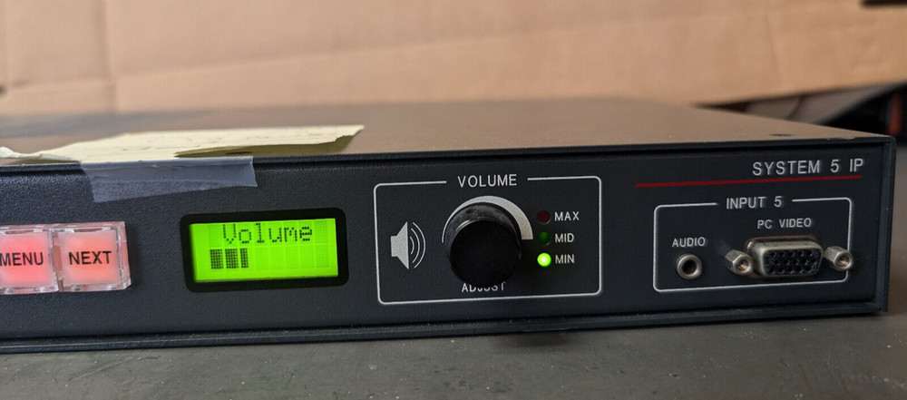 Extron System 5 IP ~ Audio/Video (A/V) Switcher, Five Input, One Output
