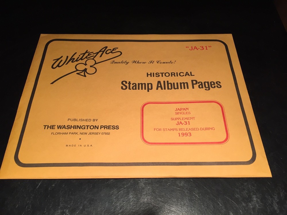 New White Ace Stamp Supplement Pages   Japan JA-31 - 1993