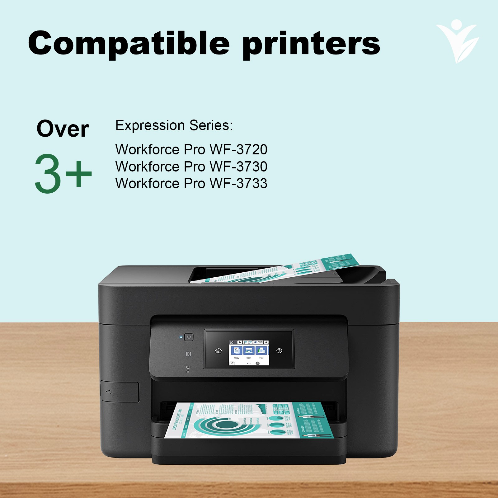 702XL T702XL Ink Cartridges for Epson Workforce Pro WF-3725 WF-3730 WF-3720 4PK