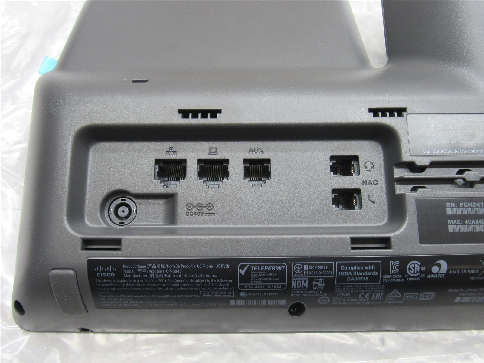 NEW Cisco CP-8845 5-Line VoIP IP Video Business Office Phone w/ Camera