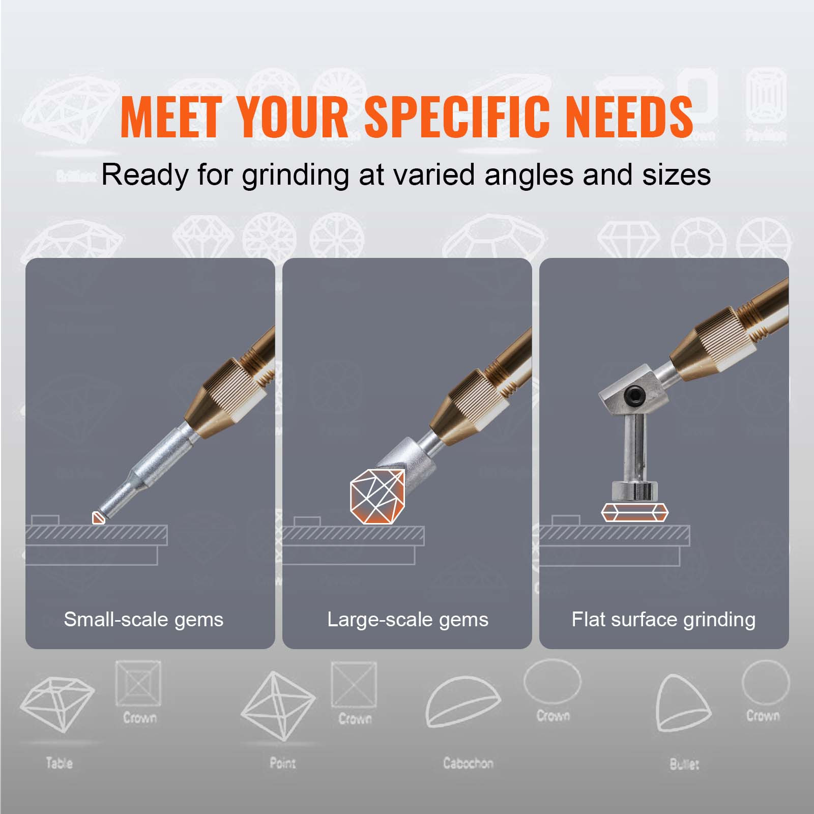 VEVOR Gem Faceting Machine 180W Jade Grinding Polishing 2980RPM Rock Polisher