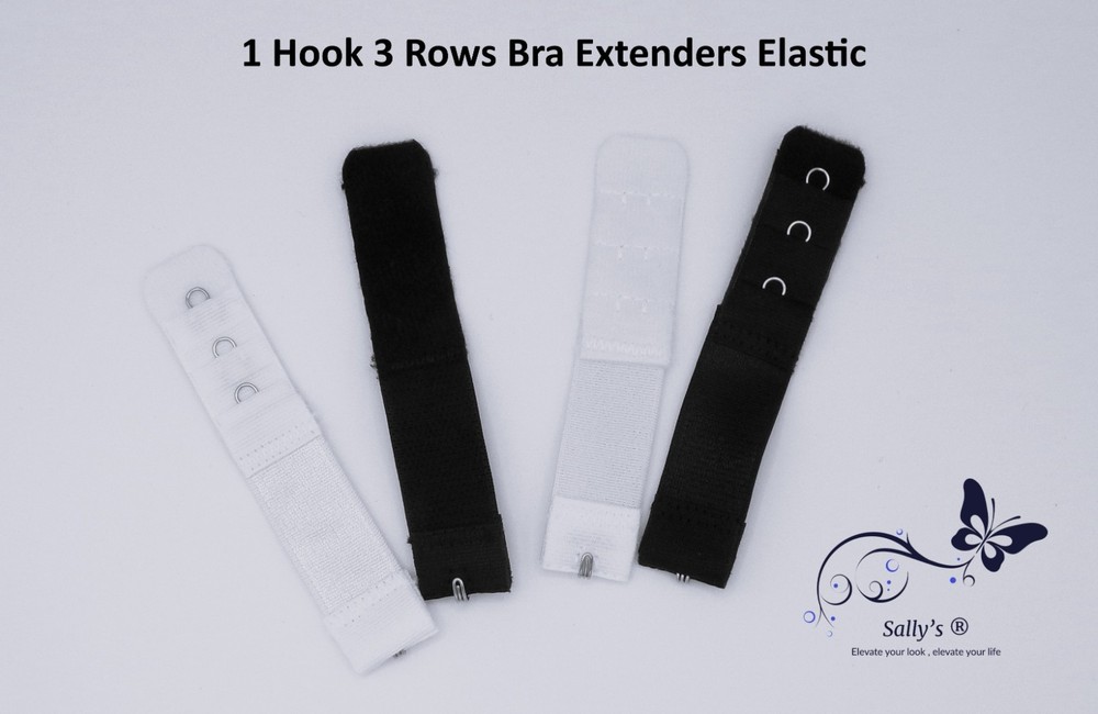 SALLY’S® Bra Extender - 1 Hook 3 Position - Soft Lingerie Elasticated Strap