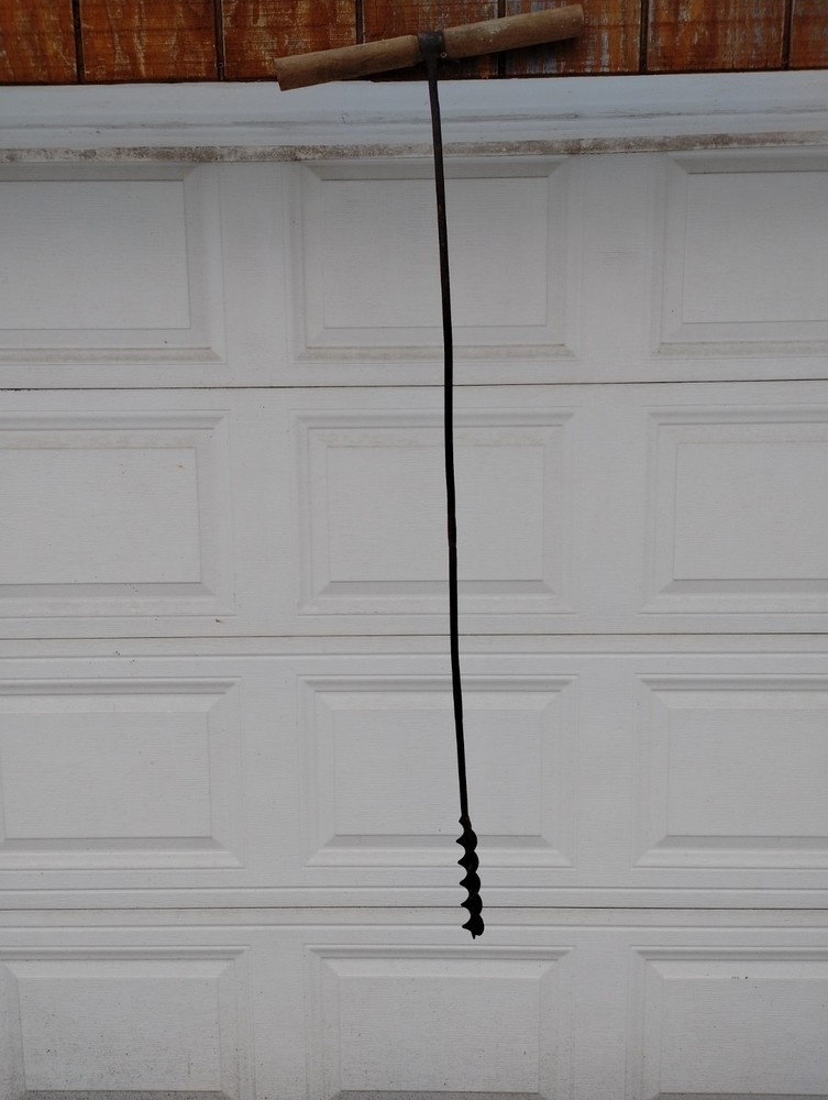 VINTAGE COAL MINING TNT / DYNAMITE DRILL BIT HAND POWERED, 52" LONG