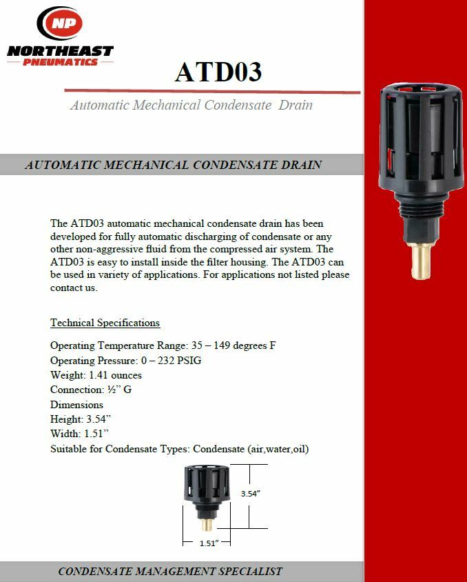 ATD03 FRIUL AIR AUTOMATIC FLOAT DRAIN 3/4"