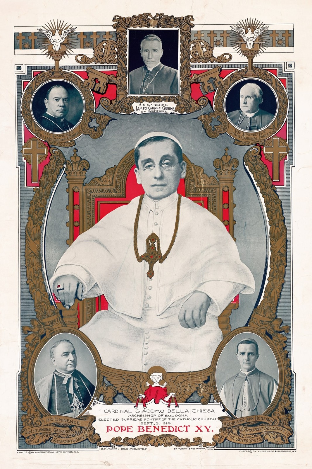 🗞️ Pope Benedict XV Vintage Decor Poster - 24x36” - 200GSM Paper🗞️ - Hi-Res💎