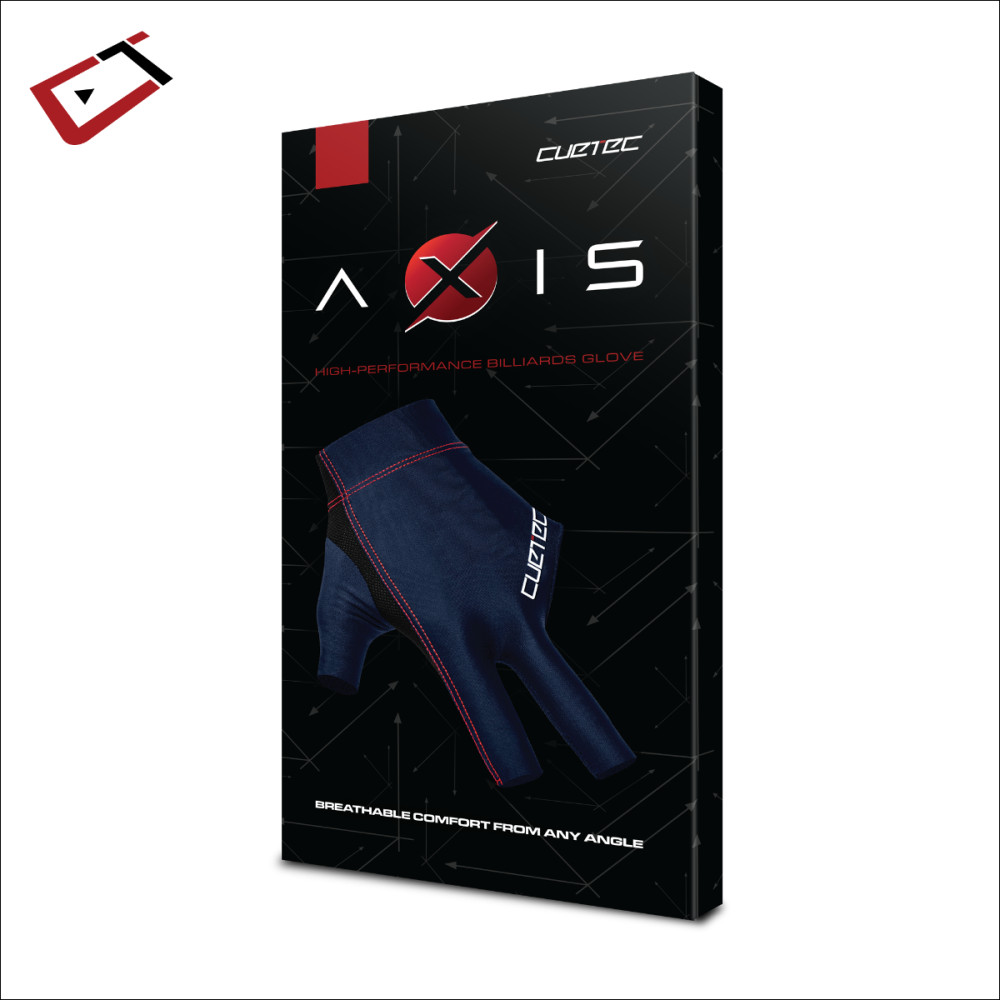 Cuetec AXIS Pool/Billiards Navy Glove; Right Bridge Hand, Medium