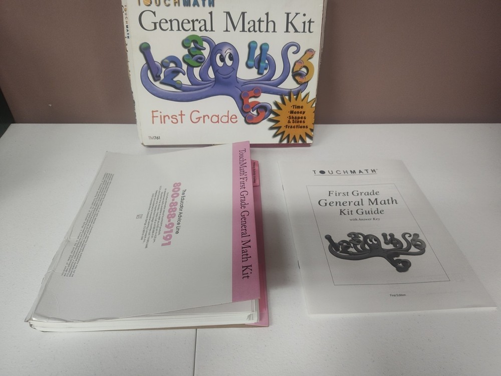 TouchMath General Math Kit First Grade Missing Some Pages 1998 Worksheets TM761
