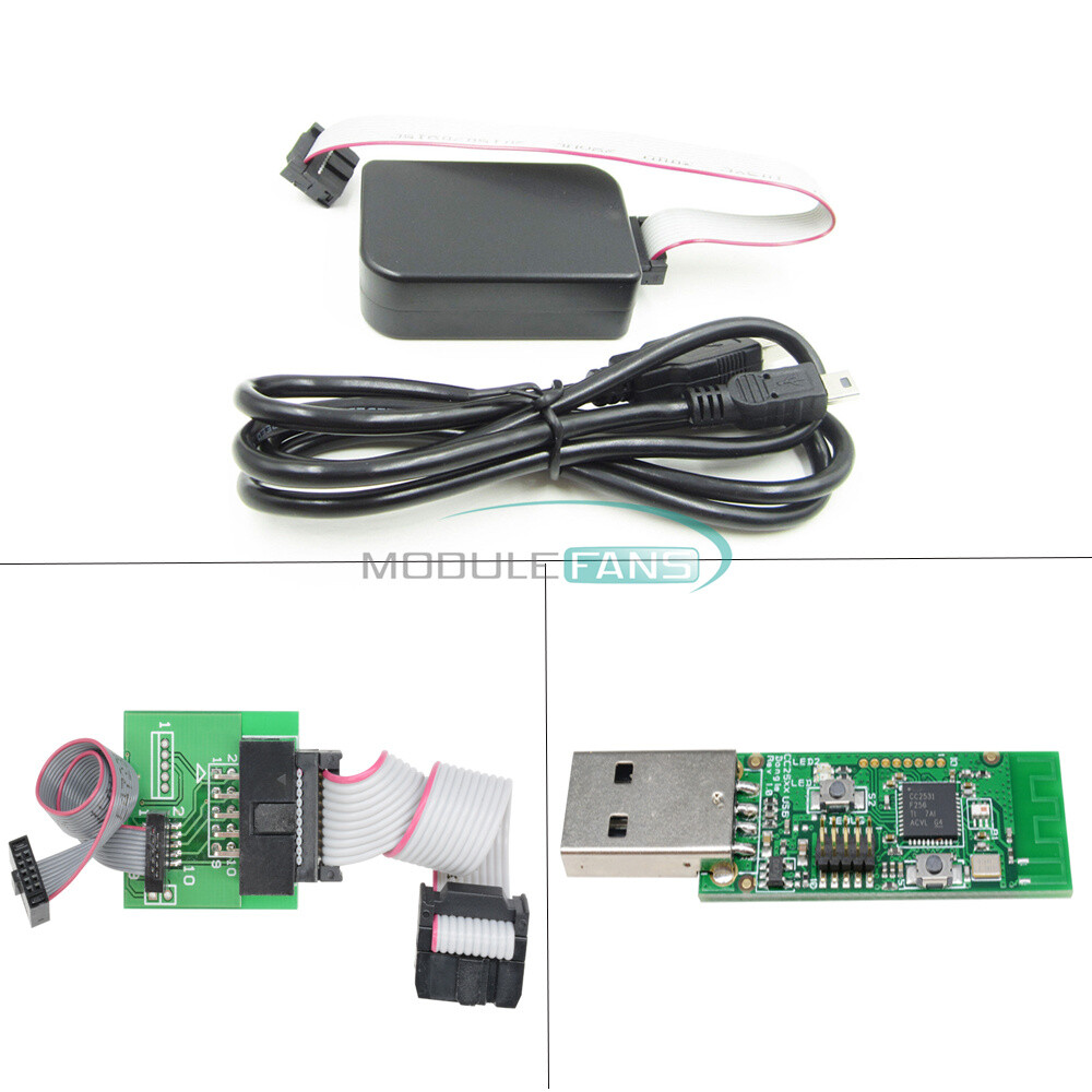 CC2531 Sniffer USB Dongle CC Debugger Emulator & Programmer + Downloader Cable