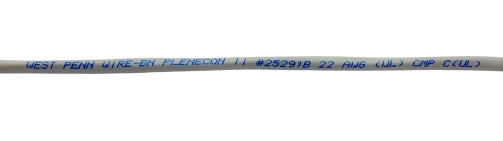 100 ft West Penn Wire 25291B -22/2 Stranded Shielded Plenum Security Alarm Cable