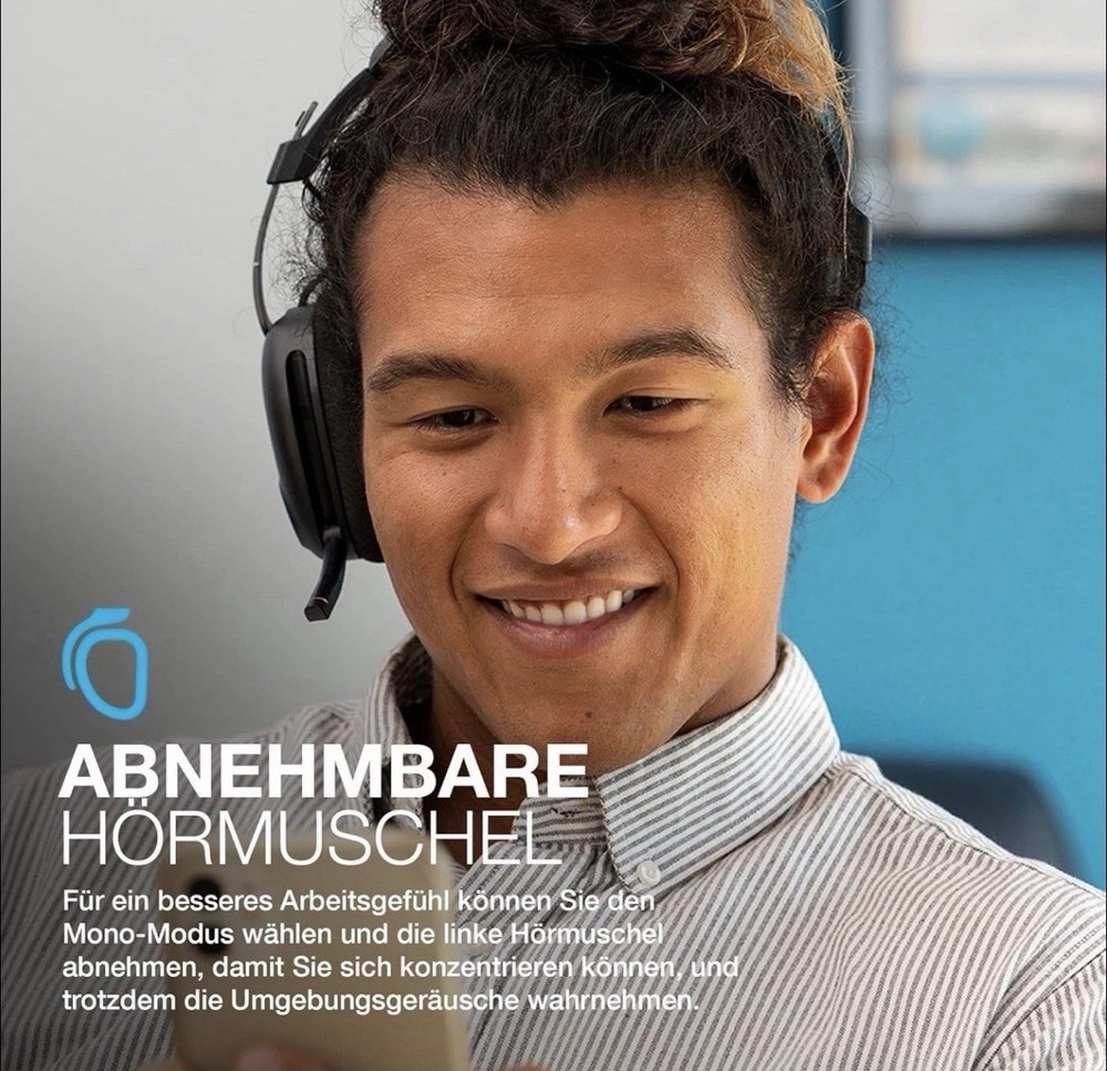 JLab JBuds Work Wireless Headset with Microphone Over Ear Computer Headsets 60HR