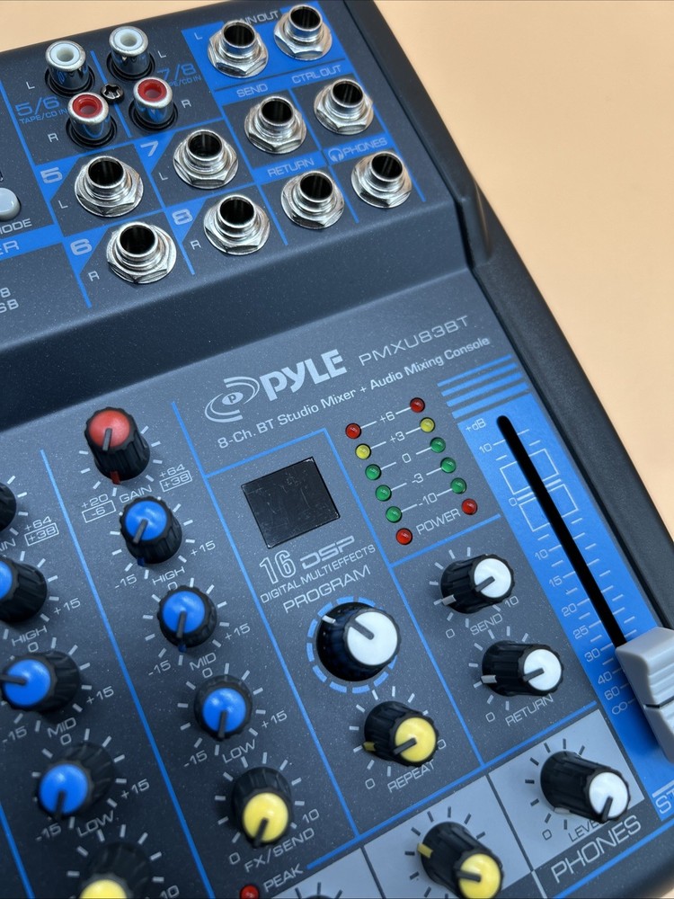 Pyle PMXU83BT 8-Channel Bluetooth Studio Mixer , Used/Untested.