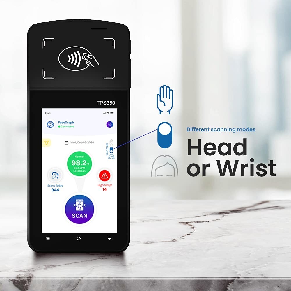 Handheld Temperature Device Attendance Fever Detection Facial Recognition RFID