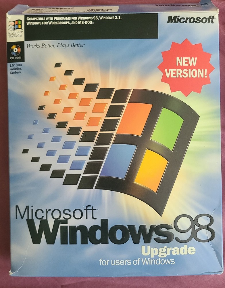 Microsoft Windows 98 Upgrade And Microsoft Windows 95