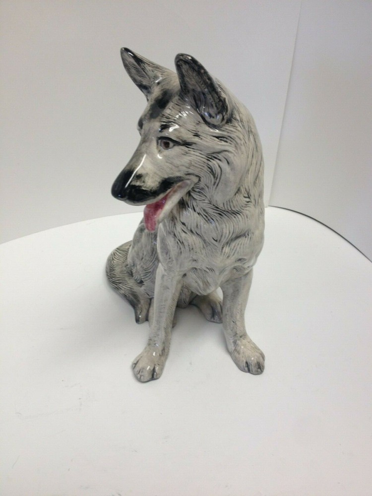 Vintage Ceramic German Shepherd Figurine