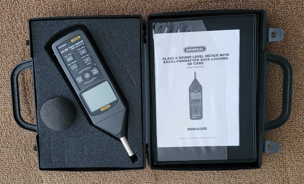 Class 2 Sound Level Meter with Excel-Formatted Data Logging DSM402SD