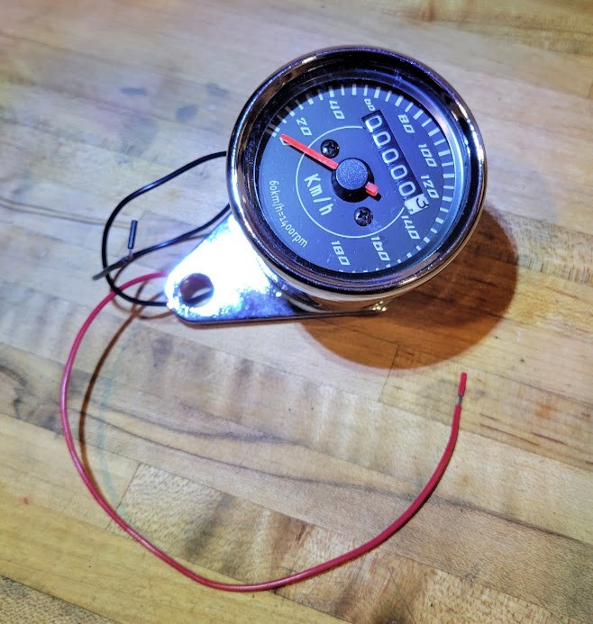 Retro Motorcycle Speedometer Gauge Universal LCD Digit Tachometer Odometer