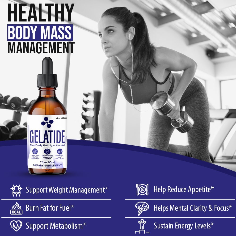 Gelatide Liquid Supplement, All Natural Formula, Gela Tide Drops (3 pack)
