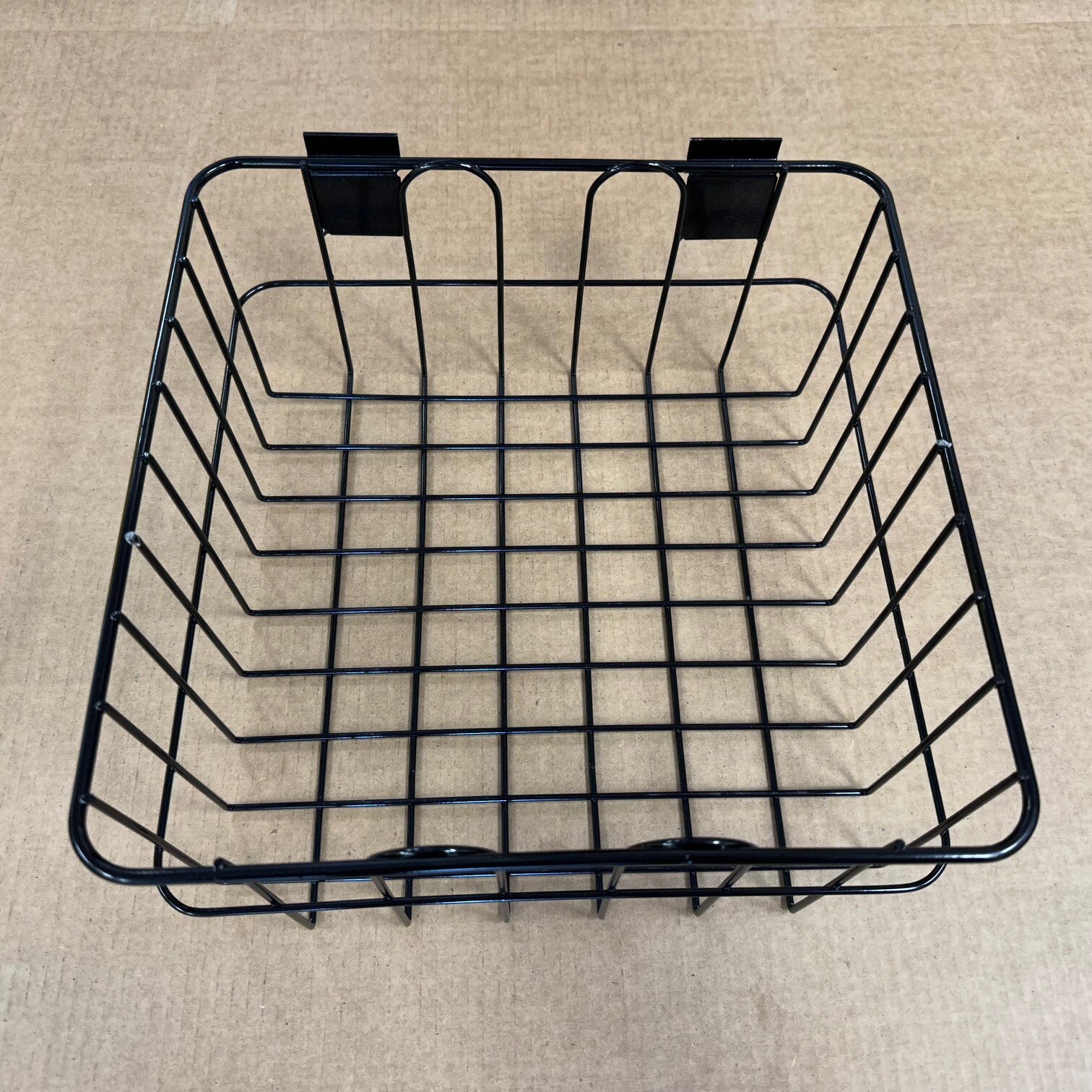 4 PACK! Assorted Heavy Duty Slatwall Baskets, Black Vinyl Coated Steel Storage