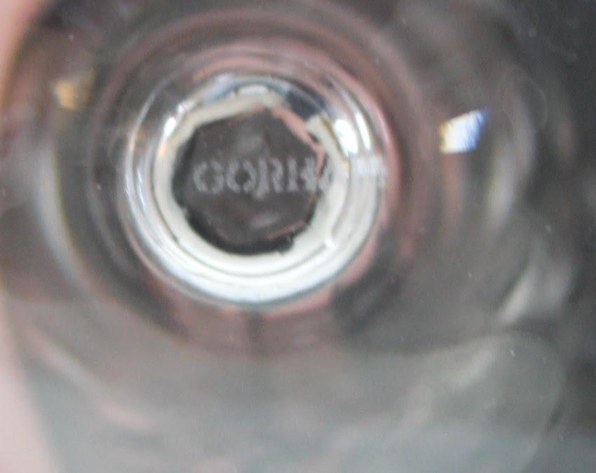 Gorham Crystal Diamond Clear Goblet Pulled Stem Base