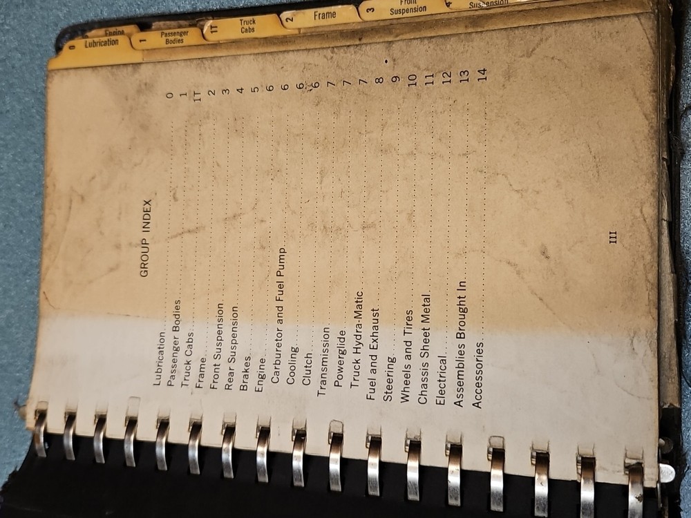 Chevrolet Flat Rate Schedule 1950 - 54