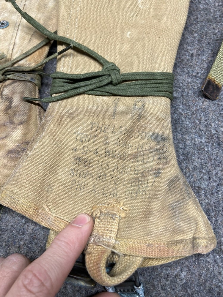 VTG WW2 Era US Army M1938 Field Leggings Gaiters Various Sizes AS IS