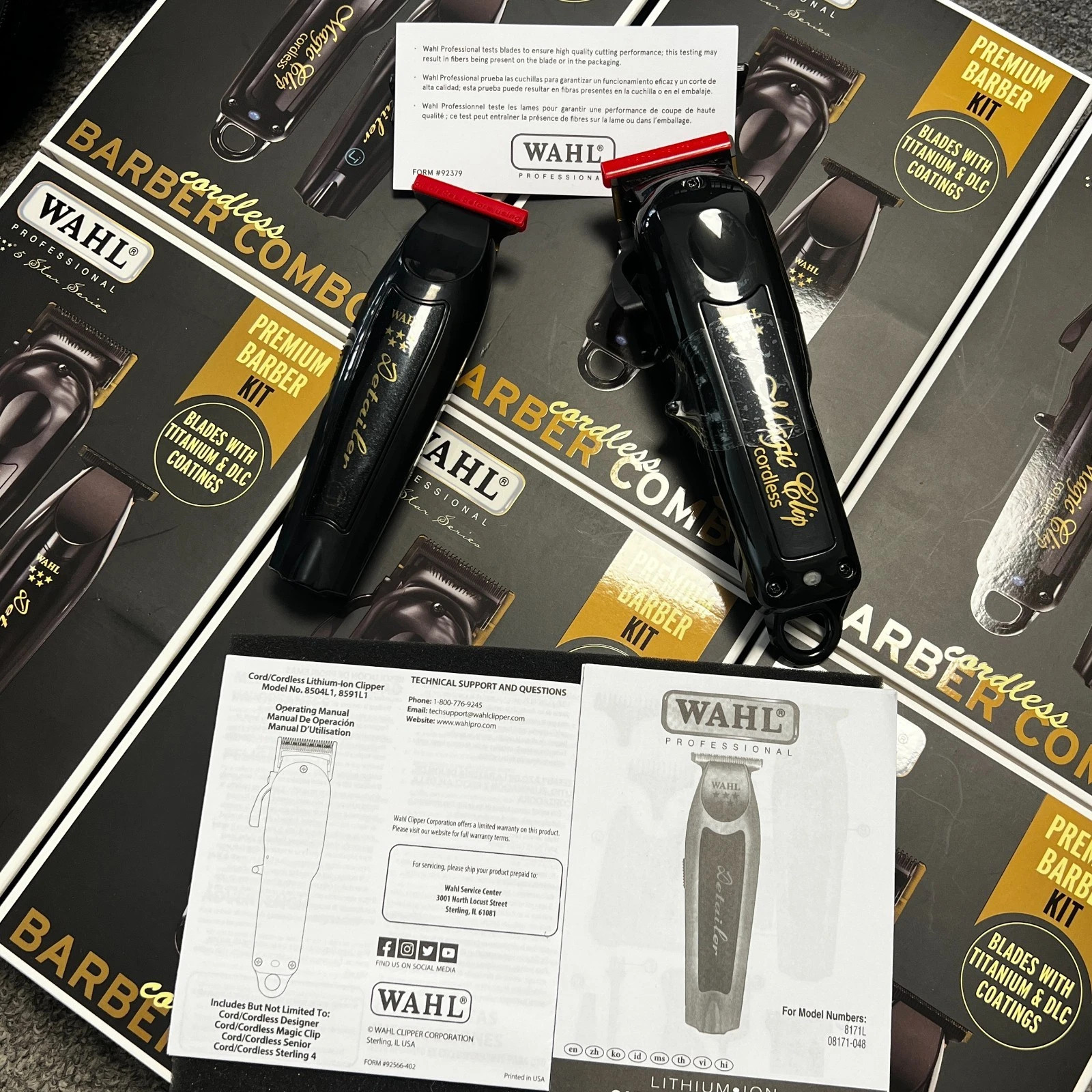 WahI New Professional 5 Star Cordless Barber Combo Magic Clip Clipper Detailer