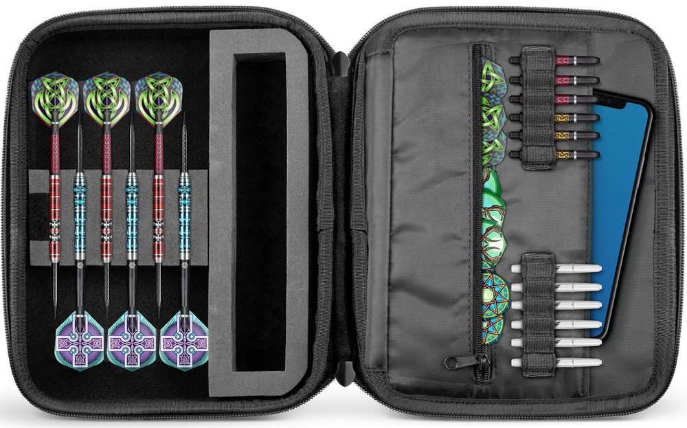 RED SHOT MEGA TACTICAL EXTRA LARGE DART CASE HOLD 12 SETS LOADED