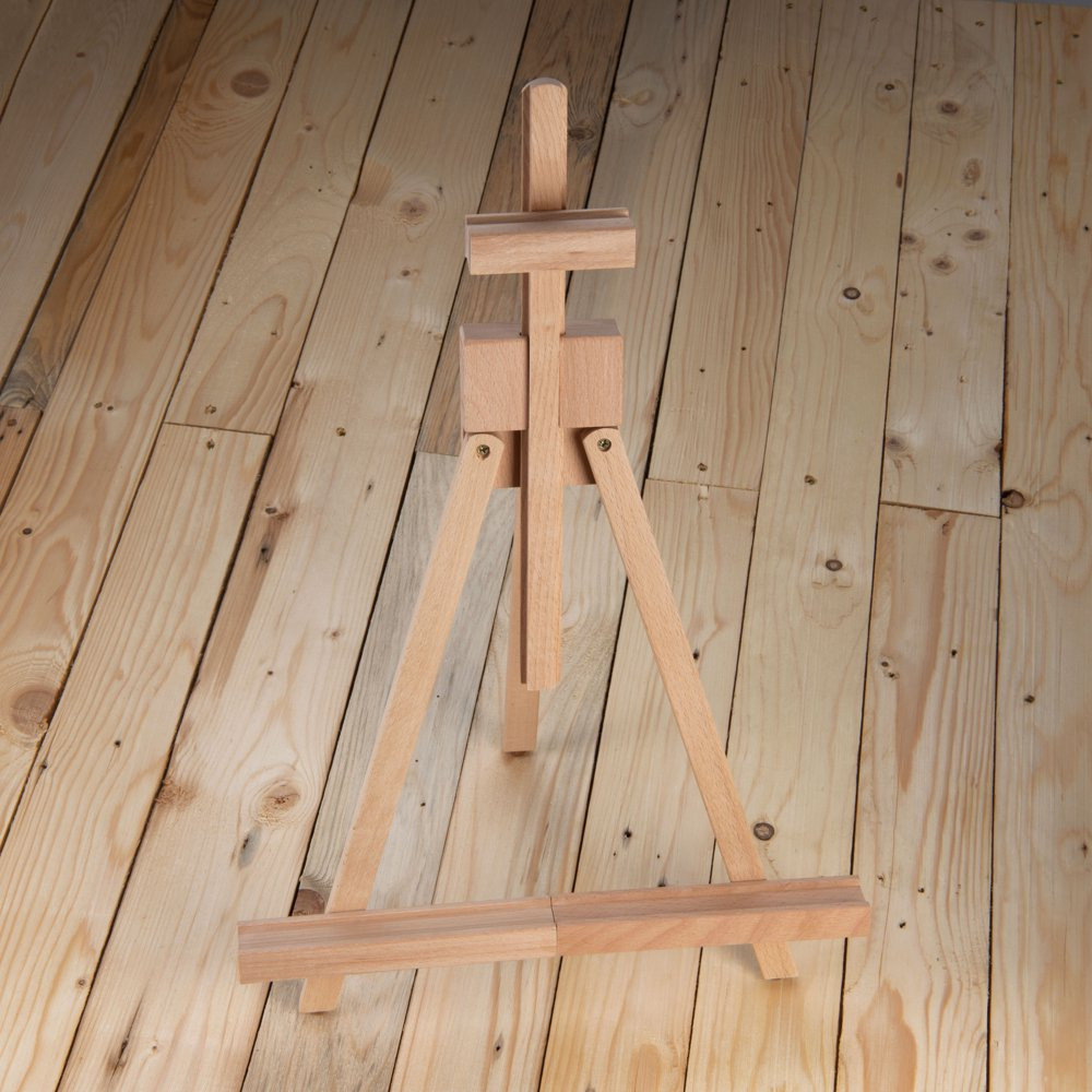 TABLETOP WOODEN EASEL Adjustable Picture Tripod Display, 20" Max