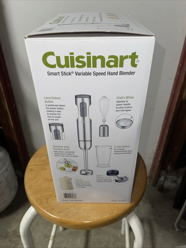 Cuisinart Smart Stick Variable Speed Hand Blender Food Processor HB-900pc NEW
